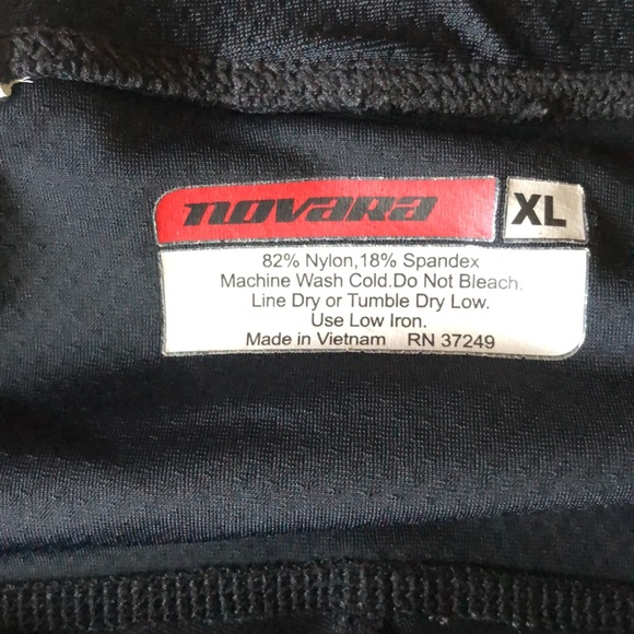 Mens Novara size XL Solid Black Padded Biker Shorts RN 37249 - Picture 4 of 9